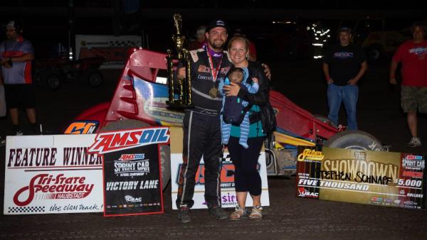 Schnapf Shot: Stephen Schnapf a First-time USAC Sprint Winner at Tri-State!