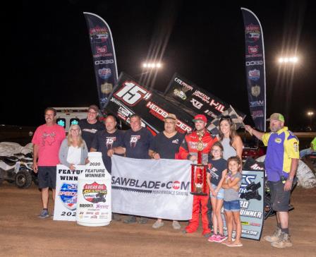 Sam Hafertepe Jr. picked up Saturday's ASCS victory at I-30 Speedway (Serena Dalhamer Photo)