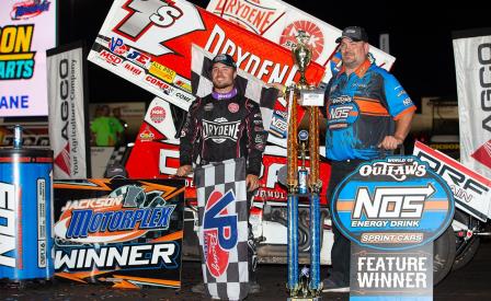Logan Schuchart won round two of the Jackson Nationals Friday night (Trent Gower Photo) (Video Highlights from DirtVision.com)