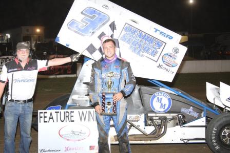 Ayrton Gennetten Won his second Sprint Invaders feature of the year in Moberly Sunday (MF Photography)