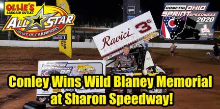 Cale Conley won the Lou Blaney Memorial at Sharon Saturday (All Star Media) (Video Highlights from FloRacing.com)