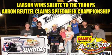 Kyle Larson won the Ohio Speedweek finale at Sharon Sunday (Paul Arch Photo) (Video Highlights from FloRacing.com)