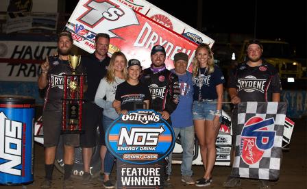 Logan Schuchart took the WoO feature at Terre Haute Sunday (Trent Gower Photo)