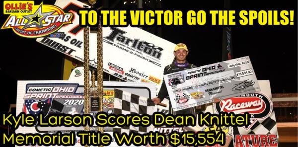 Kyle Larson Scores Dean Knittel Memorial Payday at Portsmouth Raceway Park