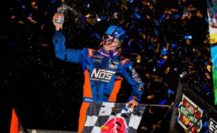 Sheldon Haudenschild topped the WoO Stop at Lincoln Speedway Thursday (Trent Gower Photo) (Video Highlights from DirtVision.com)