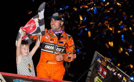 David Gravel won the WoO stop at Williams Grove Saturday (Trent Gower Photo) (Video Highlights from DirtVision.com)