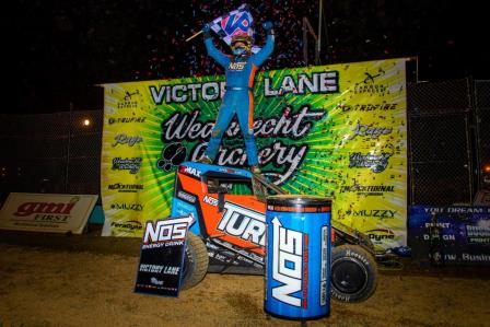 Tyler Courtney captured Wednesday's Eastern Midget Week opener at Action Track USA in Kutztown, Pa. (Rich Forman Photo) (Video Highlights from FloRacing.com)