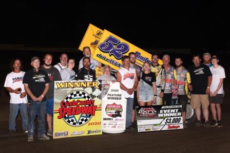 Blake Hahn won the ASCS Speedweek stop at Creek County Friday (Richard Bales Photo)