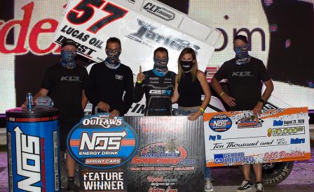 Kyle Larson won again with the WoO...this time it was at River Cities Speedway Friday night (Trent Gower Photo) (Video Highlights from DirtVision.com)