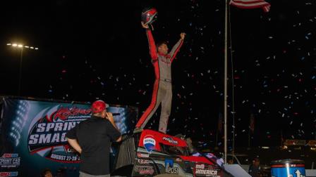 Kyle Cummins won the opener at Kokomo Smackdown Thursday (Rich Forman Photo) (Video Highlights from FloRacing.com)