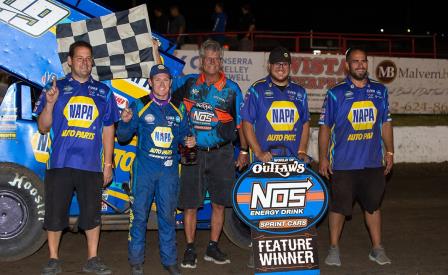 Brad Sweet won the WoO stop at I-80 Speedway Sunday (Trent Gower Photo) (Video Highlights from DirtVision.com)