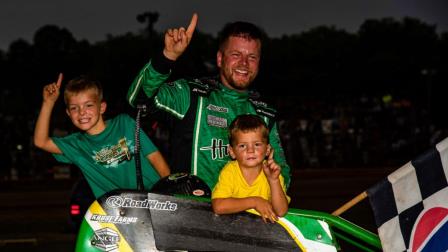 Chase Stockon (Fort Branch, Ind.) won his first USAC AMSOIL National Sprint Car feature of the 2020 season Saturday night in feature #1 at Lincoln Park Speedway in Putnamville, Ind (Ryan Sellers Photo) (Video Highlights from FloRacing.com)