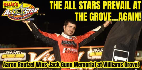 Aaron Reutzel Wins Jack Gunn Memorial at Williams Grove Speedway