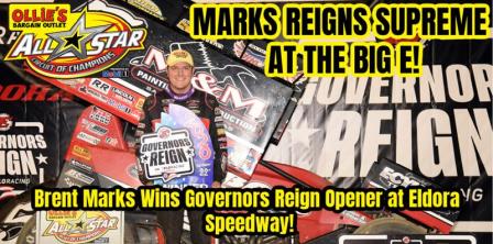 Brent Marks won the Governors Reign prelim Tuesday at Eldora (Paul Arch Photo) (Video Highlights from FloRacing.com)