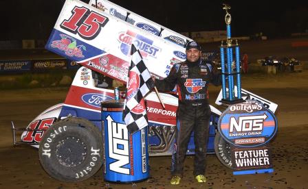Donny Schatz won the WoO stop at Indiana's Plymouth Speedway Thursday (Paul Arch Photo) (Video Highlights from DirtVision.com)