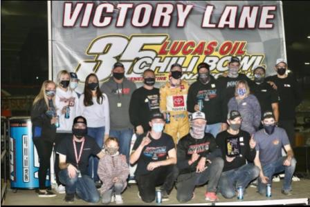 Cannon McIntosh took the Chili Bowl opener Monday night (Michael Fry Photo) (Video Highlights from FloRacing.com)