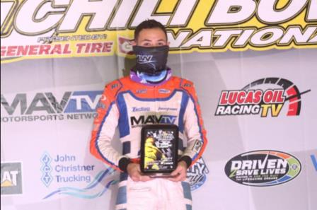 Kyle Larson was victorious Tuesday night at the Chili Bowl (Brendon Bauman Photo) (Video Highlights from FloRacing.com)