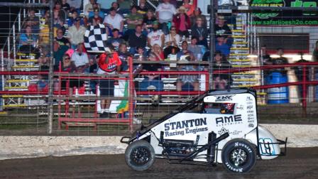 Tanner Thorson's 21st career USAC NOS Energy Drink National Midget victory moved him past A.J. Foyt for 29th on the all-time list. (Danny Clum Photo) (Video Highlights from FloRacing.com)