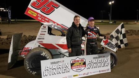 Matt Covington won the ASCS stop at I-96 Speedway Saturday (ASCS Photo) (Jay Eacker Video)