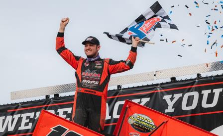 Brent Marks won the first WoO event at Eldora Saturday (Trent Gower Photo) (Video Highlights from DirtVision.com)