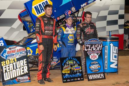 Brad Sweet won a thriller at Lincoln Wednesday (Trent Gower Photo) (Video Highlights from DirtVision.com)