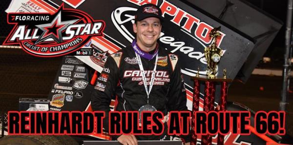 Kyle Reinhardt on Top at Dirt Oval at Route 66 for First-ever All Star Victory