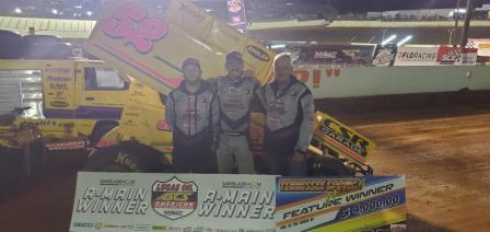 Blake Hahn won the ASCS stop at Bulls Gap Saturday (ASCS Photo)