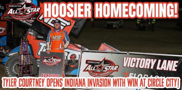Tyler Courtney Opens All Stars Indiana Invasion Presented by Rayce Rudeen Foundation with Win at Circle City Raceway
