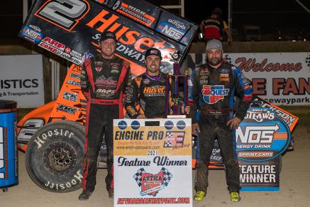 David Gravel won the Attica WoO show Friday (Trent Gower Photo) (Video Highlights from DirtVision.com)
