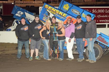 Photo: Mark in Victory Lane at Huset’s (Rob Kocak Photo)