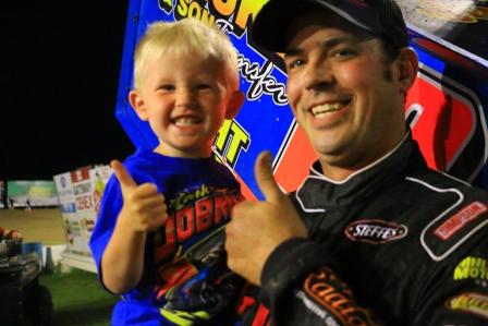 Mark in Victory Lane at River Cities Speedway (Rick Rea Photo – www.RickRea.com) 