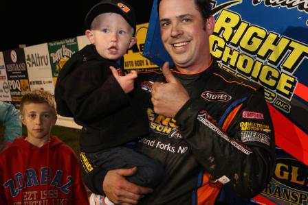 Photo: Mark in Victory Lane at River Cities Speedway (Rick Rea Photo – www.RickRea.com)    