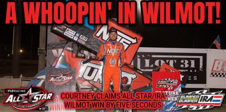  Tyler Courtney won the All Stars/IRA event at Wilmot Friday (Tim Aylwin Photo) (Video Highlights from FloRacing.com)