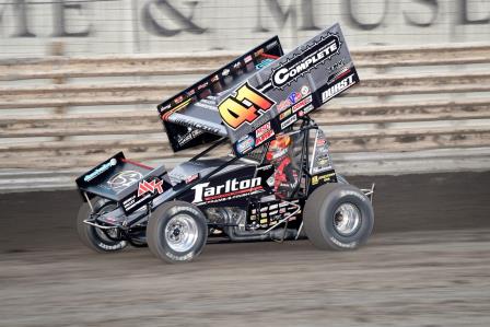 Carson Macedo swept the Brownell's Big Guns Bash at Knoxville Saturday (Ken's Racing Pix)