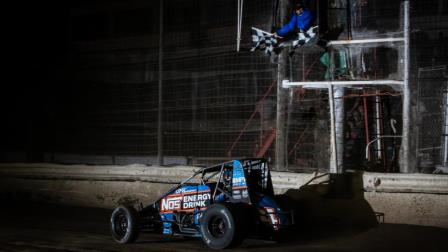 Justin Grant scored his first career Eastern Storm feature victory Tuesday night during the Jesse Hockett Classic at Grandview Speedway in Bechtelsville, Pennsylvania. (Dave Dellinger Photo) (Video Highlights from FloRacing.com)