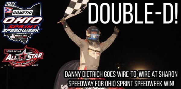 Danny Dietrich Goes Wire-to-Wire at Sharon Speedway for Ohio Sprint Speedweek Victory