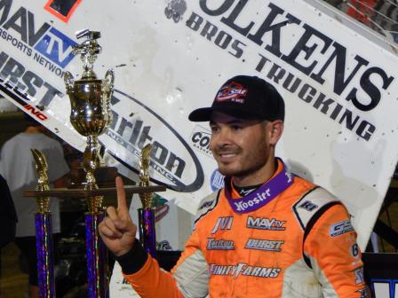 Kyle Larson followed up his $1,000,000 victory in Texas with a win at Ohio Speedweek at Wayne County Monday