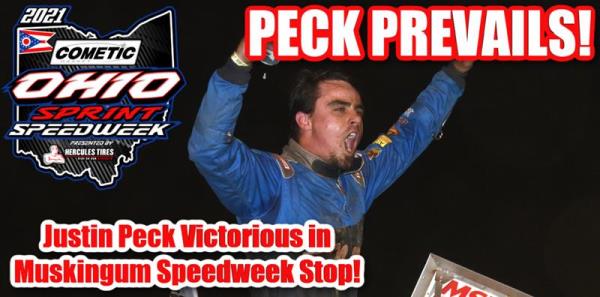 Justin Peck Outduels Spencer Bayston for Muskingum County Speedweek Victory