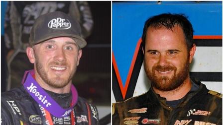 Sunday night's Bloomsburg Fair Raceway winner Kevin Thomas Jr. (left) and 2021 Eastern Storm champion Robert Ballou. (Photos by John DaDalt & Lonnie Wheatley) (Video Highlights from FloRacing.com)