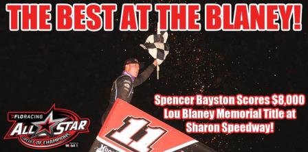 Spencer Bayston won the Lou Blaney Memorial Saturday at Sharon (Rick Rarer Photo)