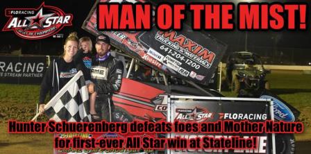 Hunter Schuerenberg won his first career All Star race Friday at Stateline Speedway (Chad Warner Photo) (Video Highlights from FloRacing.com)