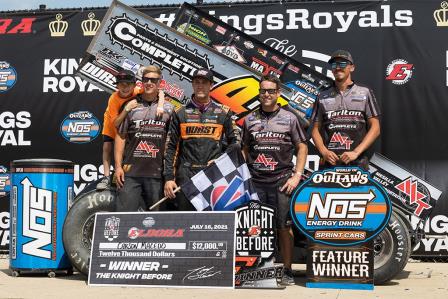 Carson Macedo won the final Eldora WoO event Sunday (Trent Gower Photo) (Video Highlights from DirtVision.com)