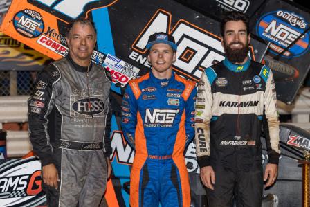 Sheldon Haudenschild's first career win at Williams Grove came Friday with the WoO (Trent Gower Photo) (Video Highlights from DirtVision.com)