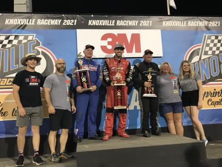 Winners at Knoxville Raceway Saturday were: Clint Garner (360), Brian Brown (410) and Joe Beaver (Pro) (Video Highlights from DirtVision.com)