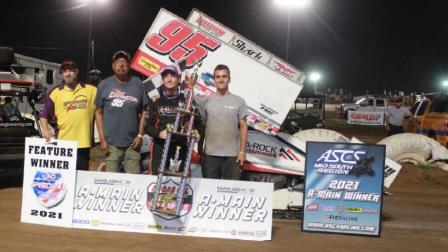 Matt Covington emerged victorious at I-30 Speedway during ASCS Speedweek action Saturday (Jennifer Newkirk Photo) (Video Highlights from Racinboys.com)