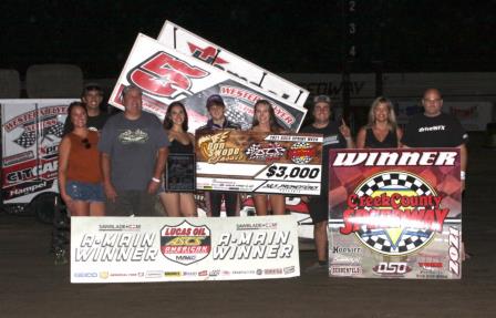 Ryan Timms won his second ASCS event in a row Tuesday at Creek County (Richard Bales Photo) (Video Highlights from Racinboys.com)