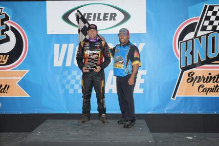 Kerry Madsen beat the All Stars at Knoxville on Saturday (Ken's Racing Pix) (Video Highlights from FloRacing.com)