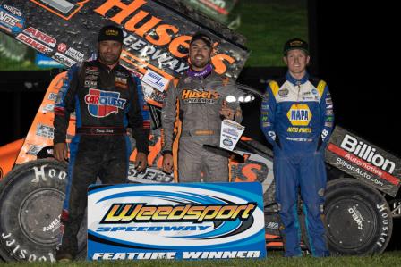 David Gravel won the WoO event at Weedsport Saturday (Trent Gower Photo) (Video Highlights from DirtVision.com)