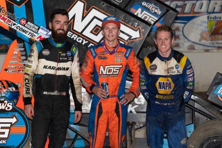 Sheldon Haudenschild was victorious at the Ironman 55 for the second time in his career (Trent Gower Photo) (Video Highlights from DirtVision.com)