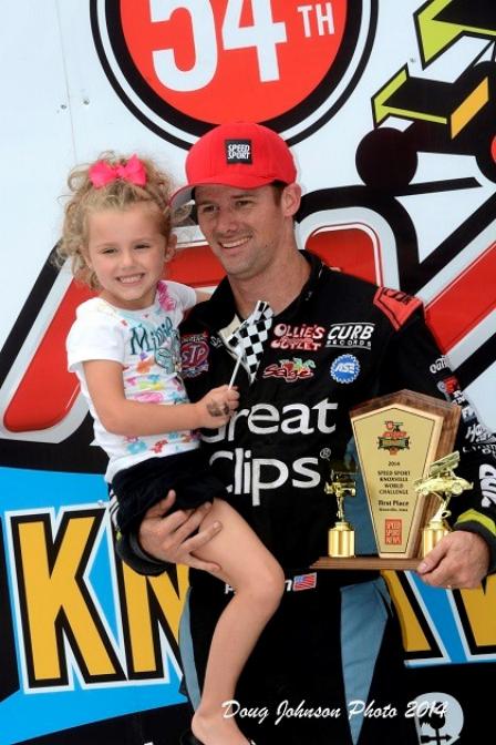 Daryn Pittman celebrates his $10,000 World Challenge Victory (Mike Campbell Photo)